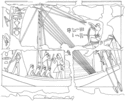 Thumbnail of 15.1. River journey by boat, perhaps representing a pilgrimage to and/or from a sacred place